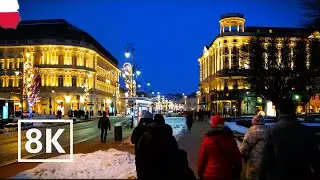Warsaw the Future New York of Europe - Silent Walk 8k [part 2]