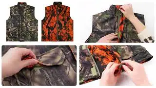 GUGULUZA Orange Hunting Vest with Pockets for Men, Lightweight, Zipper Closure