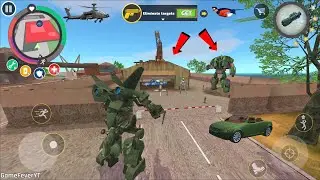 Rope Hero: Vice Town - (Transformer Airplane Fight Army Base)Plane Fly in Cave - Android Gameplay HD