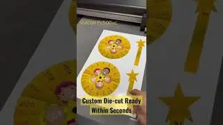 India Custom Die Cut Ready Within Seconds only Vulcan Fc500vc flatbed cutting machine#flatbedcutter