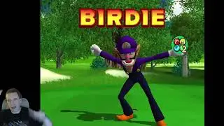 Mario Golf on Gamecube upscaled to 4K birdie shot