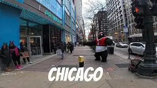 Chicago Christmas Eve State Street Mag Mile Walk 2025
