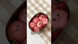 I made Kirby MOCHI! #strawberry