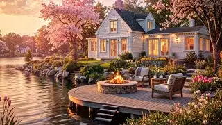Escape to a Lakeside Jazz Retreat | Relax with Evening Tranquility 🎷✨