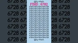 Can you isolate the odd 6782 in 10 seconds? #iq #fyp #gk #shorts #trending #ytviral