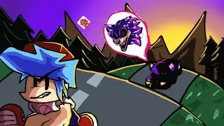 Xenophanes drives in his car (Sonic.exe horror parody animation)