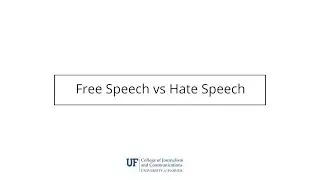 Free Speech vs Hate Speech