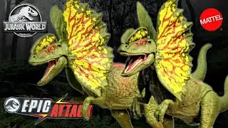 Mattel Jurassic World Epic Attack Dilophosaurus Review!!!