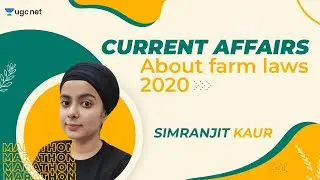 NTA UGC NET 2021 | Current Affairs about farm laws 2020 | by Simranjit Kaur
