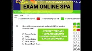 EXAM ONLINE SPA FORMAT 2022 (SURUHANJAYA PERKHIDMATAN AWAM ) SIRI 5 #examonline