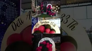 DEKORASI ULANG TAHUN BACKDROP TEMA BLACK PINK #dekorhits #dekorasisimple #shortsfeed