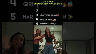 THE MOST UNEXPECTED VOICES (Pt2) 🤯😱 #rankings #top5 #singing #singer #vocals #shortsfeed #shorts