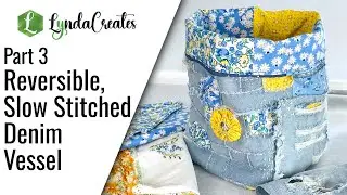 Part 3   Finishing the Reversible, Tattered Denim Vessel