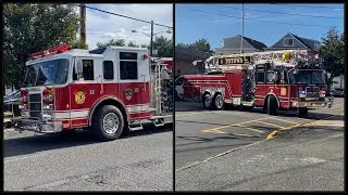 Totowa NJ Fire Dept Engine 973 responding on Chamberlain Ave and Truck 1 Responding from House