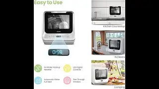 Amazon com COMFEE Countertop Dishwasher, Portable Dishwasher with 5L Built in Water Tank, No