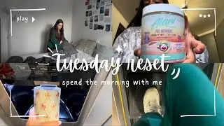 realistic tuesday reset | gym, laundry, cleaning & getting back on track