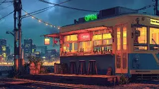 Lofi Hip Hop Beats ☔️ 1990s Vibes & Nostalgic Retro Town Ambience 🌆 Lofi Rain Playlist