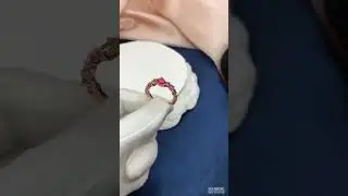 4.35ct Multi-Colored Sapphire Wedding Band in Rose Gold