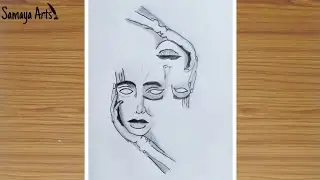 How to draw pencil drawing | Double meaning | Tattoo | one man two eyes | #51