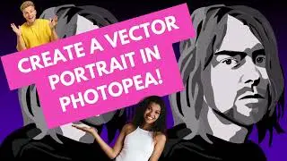Photopea Tutorial: Create a Vector Portrait Illustration in Photopea!