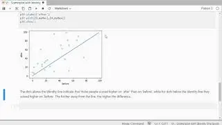 Python - Scatterplot with Identity Line