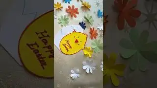 DIY Happy Easter greeting card🐣 #diy #craft #handmade #tiktok #card #easter #greetingcard #shorts