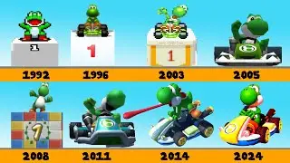 Evolution of Yoshi's Super Trophy Ceremonies in Mario Kart Games (1992-2024)
