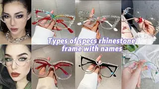 Types of specs rhinestone frame with names/Spectacles for girls with names @aurovila.com