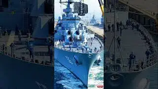 Massive high-tech naval vessel