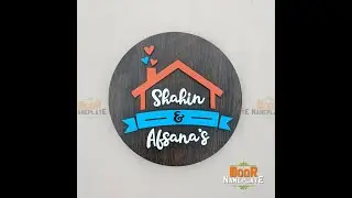 Round Shape Colorful 3D Door Nameplate
