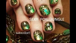 Camo Nail Art using Foil