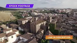 Spain 🇪🇸 C&aacute;ceres Iglesia de San Francisco Javier & Iglesia de San Mateo Drone [4K] Clip 5