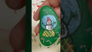 Snow Globe Christmas Rock 2 #snow #snowman #christmas