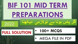BIF 101 MID TERM PREPARATIONS__100+ MCQS _ MUST WATCH.