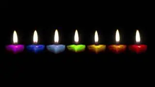 Chakra candles With Music for meditation or memorial