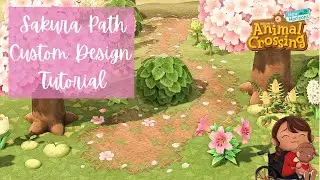 Cherry Blossom Sakura Flower Natural Dirt Path Tutorial ACNH Animal Crossing New Horizon