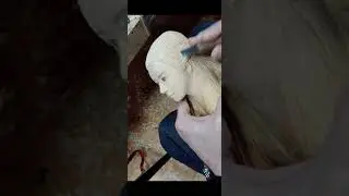 [wood carving]얼굴 조각 해보기 #6 머리카락 hair carving, wood puppet