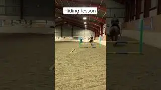 Horse riding lesson (jumping)