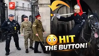 KING'S GUARD HITS EMERGENCY BUZZER JUST IN TIME