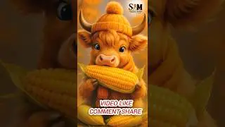 Cute Cow Eating Corn 🌽😋 | Too Adorable!