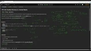 Kth Smallest Element in a Sorted Matrix - Leetcode 378