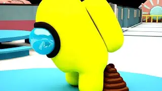 AMONG US POOP! / 5050 / IMPOSTOR POOPED EVERYWHERE! / THE FUNNIEST ANIMATIONS! / #game #memes #funny