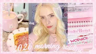 7am productive morning routine 🌸 cozy & aesthetic, self care, productive