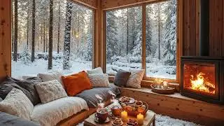 Quiet Dawn Cabin Winter Jazz ❄️🌅 Soft Piano Harmony for a Cozy and Serene Morning Start