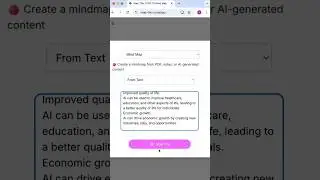 Turn Your PDF into a Mind Map in Seconds! 🧠✨ | FREE AI Tool 2025 #shorts #flowchart #viral