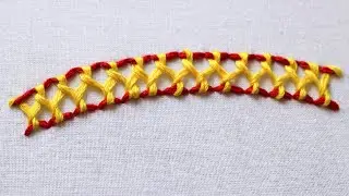 How To Do Herringbone Lader Filing Stitch/Back Stitches Family Easy Tutorial For Beginners/ By RP