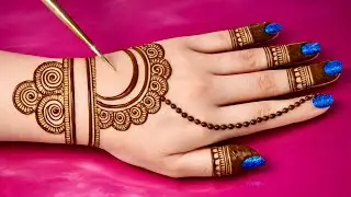 ✋ “सीखना चाहते हो? ये डिज़ाइन सबसे आसान है!” 🤩  Back Hand Easy Mehndi Design || 