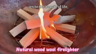Wood wool firelighter decoration