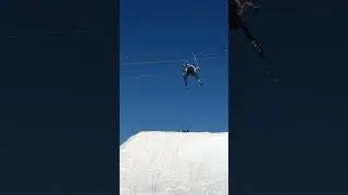 🔴 360 safety over a Hip! 😱 wobbly in the air&hellip;  #freeskiing #shorts #360 #avoriaz