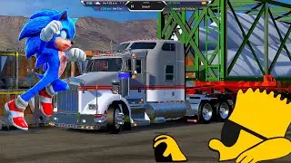 LLEVANDO CARGAS EXTREMA-Kenworth T800 American Truck Simulator jugando con mando desde gfornow 